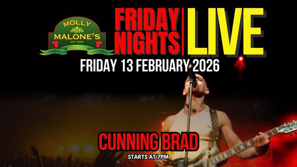 Cunning Brad @ Molly Malone's 13 Feb