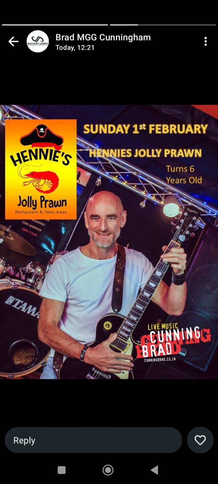 Cunning Brad @ Hennie's Jolly Prawn 1 Feb