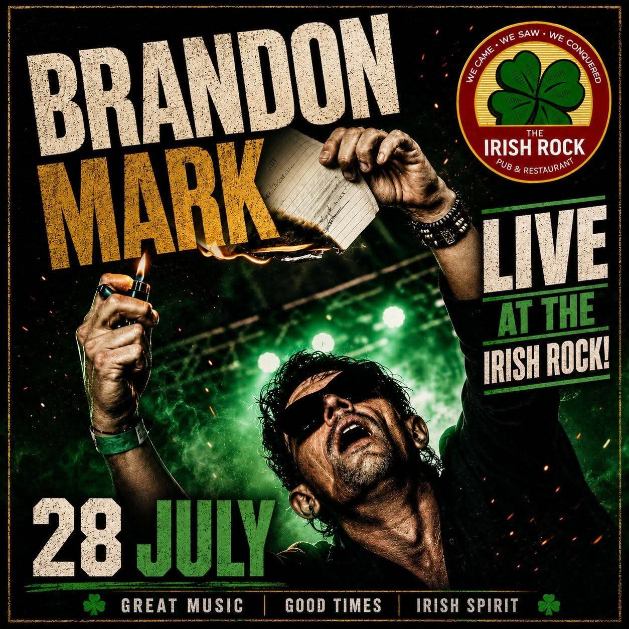 Brandon Mark @ The Irish Rock Radiokop 28 Jul