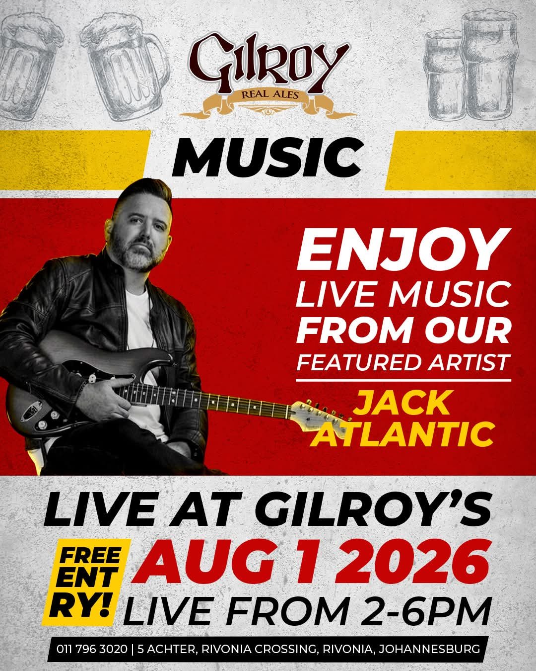 Jack Atlantic @ Gilroys Brewery · Sandton 1 Aug