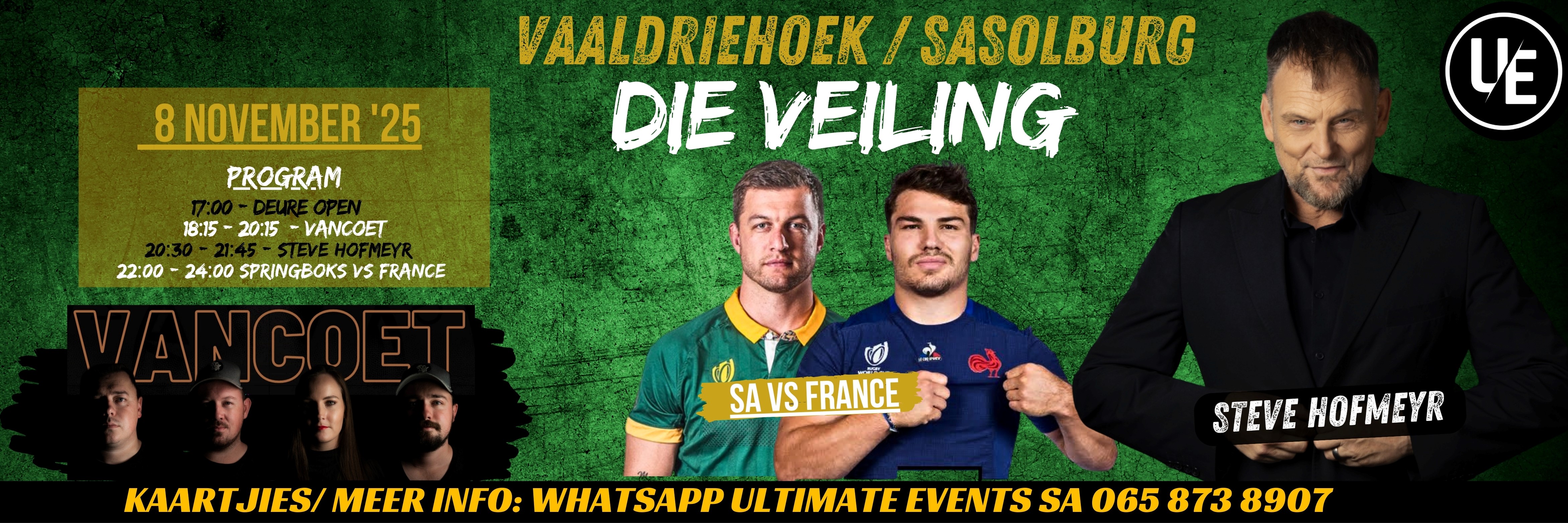 🎶 STEVE HOFMEYR & VANCOET - DIE VEILING (SASOLBURG) 🎶 8 Nov