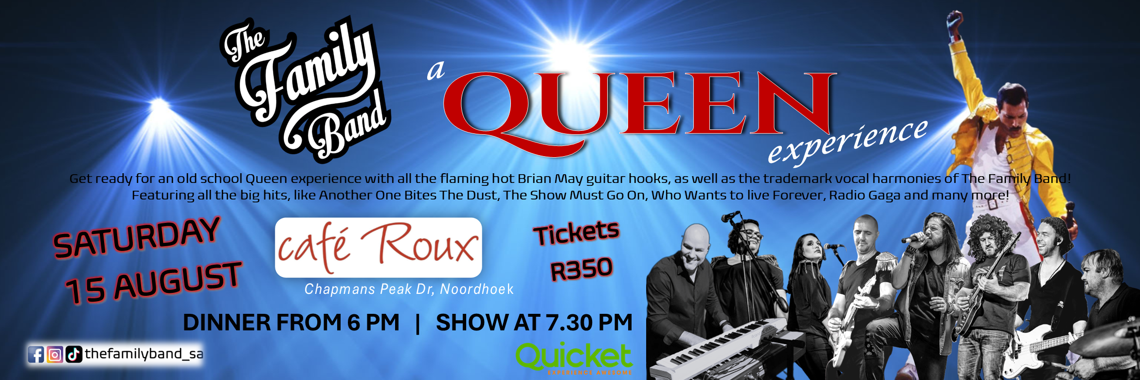 A Queen Experience with The Family Band ft. Mark Haze LIVE! @ café Roux