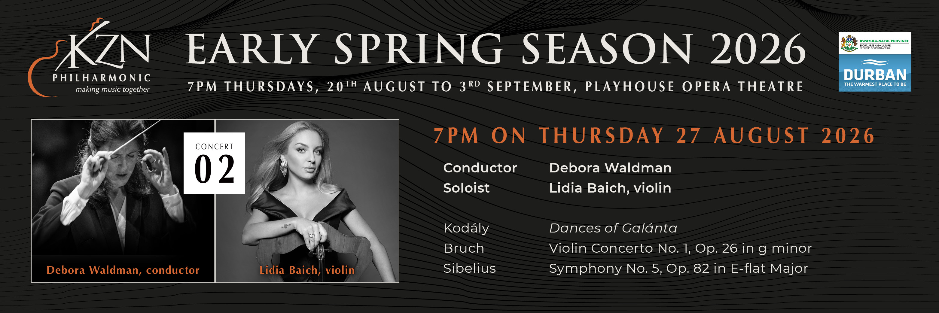 KZN Philharmonic Orchestra 2026 Early Spring Symphony Season Concert 2