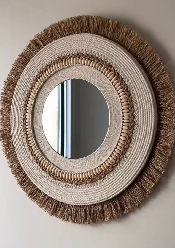 How to make  a Boho Mirror with Beads