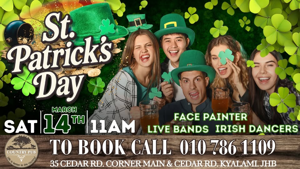 🍀 ST PATRICK’S DAY AT COUNTRY PUB 🍀 🇮🇪 Saturday, 14 March | ⏰ From 11AM - Image 1