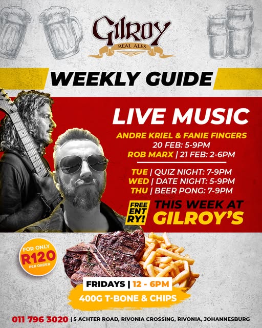 This week @ Gilroy's Brewery - Image 1