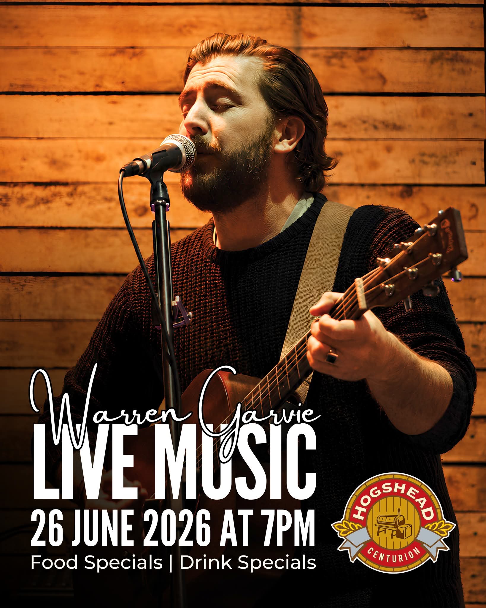 Warren Garvie @ Hogshead Centurion 26 Jun