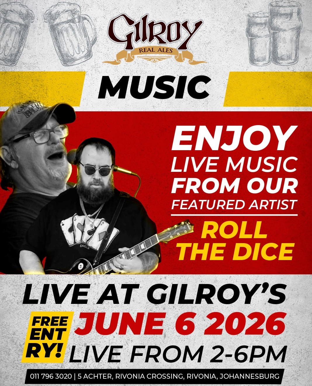 Roll the Dice @ Gilroy's 6 June 2pm