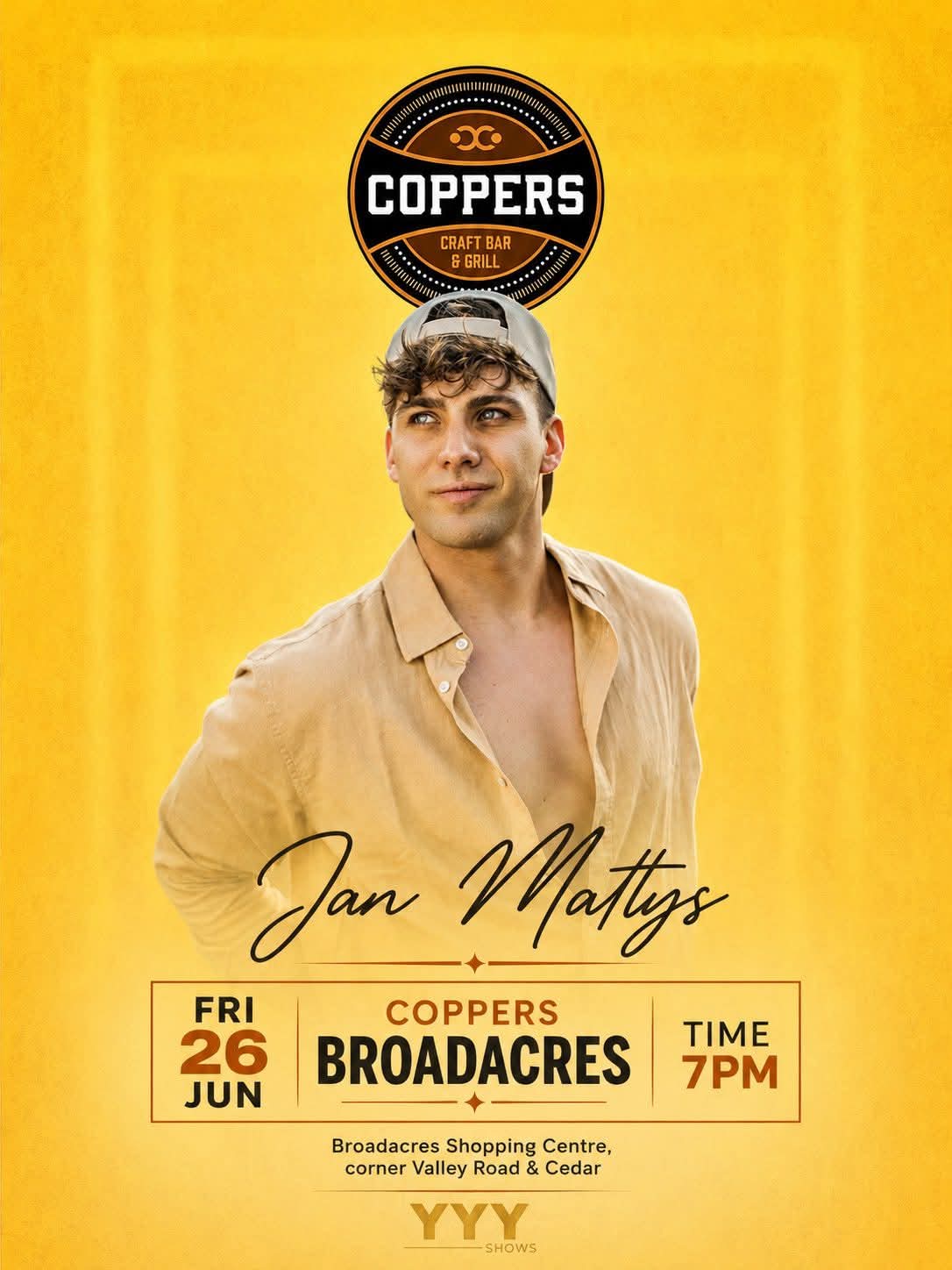 Jan-Mattys @ Coppers Craft Bar & Grill, Broadacres · Broadacres 26 Jun