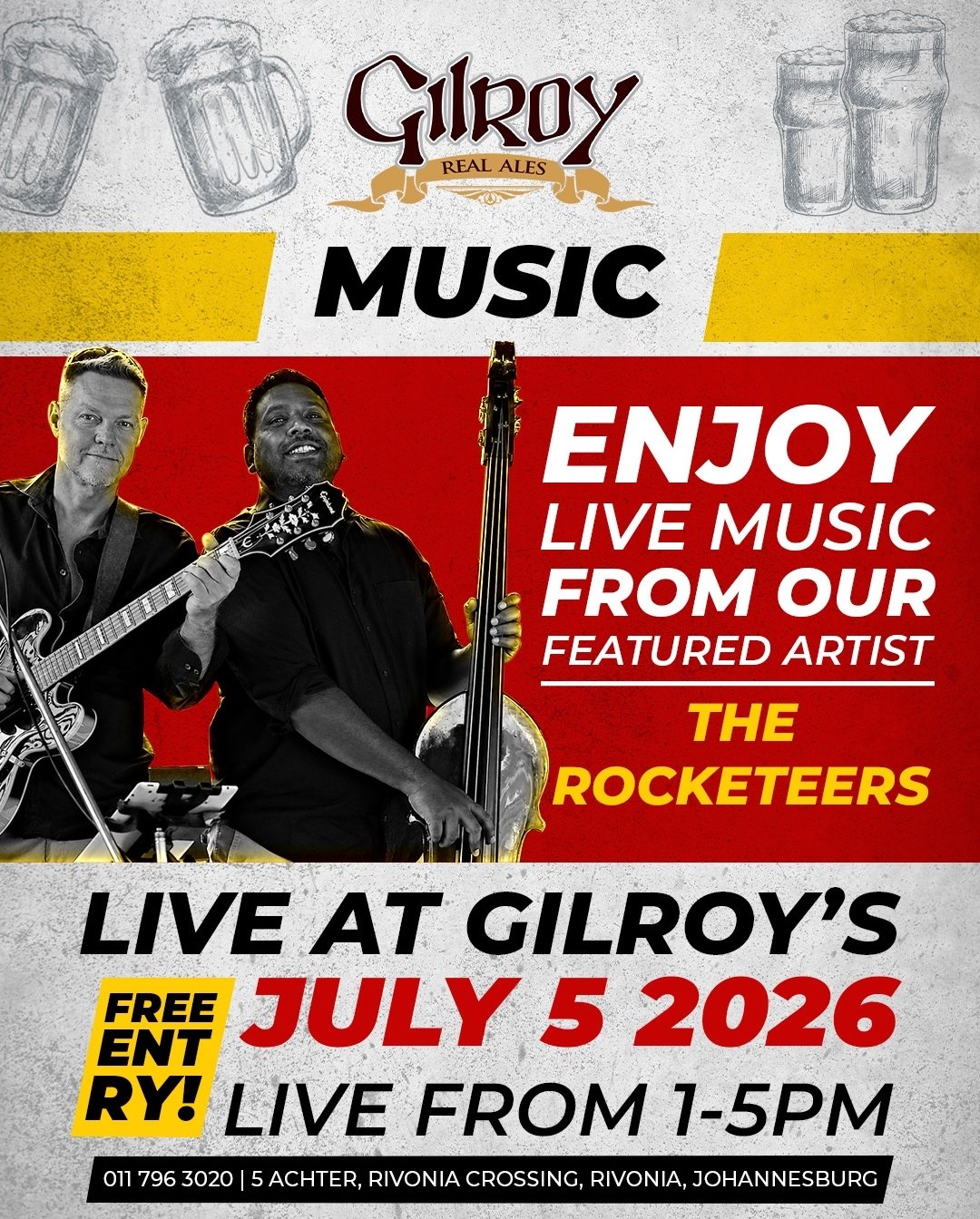 Rocketeers @ Gilroy's Brewery (Pty) Ltd · Johannesburg 5 Jul