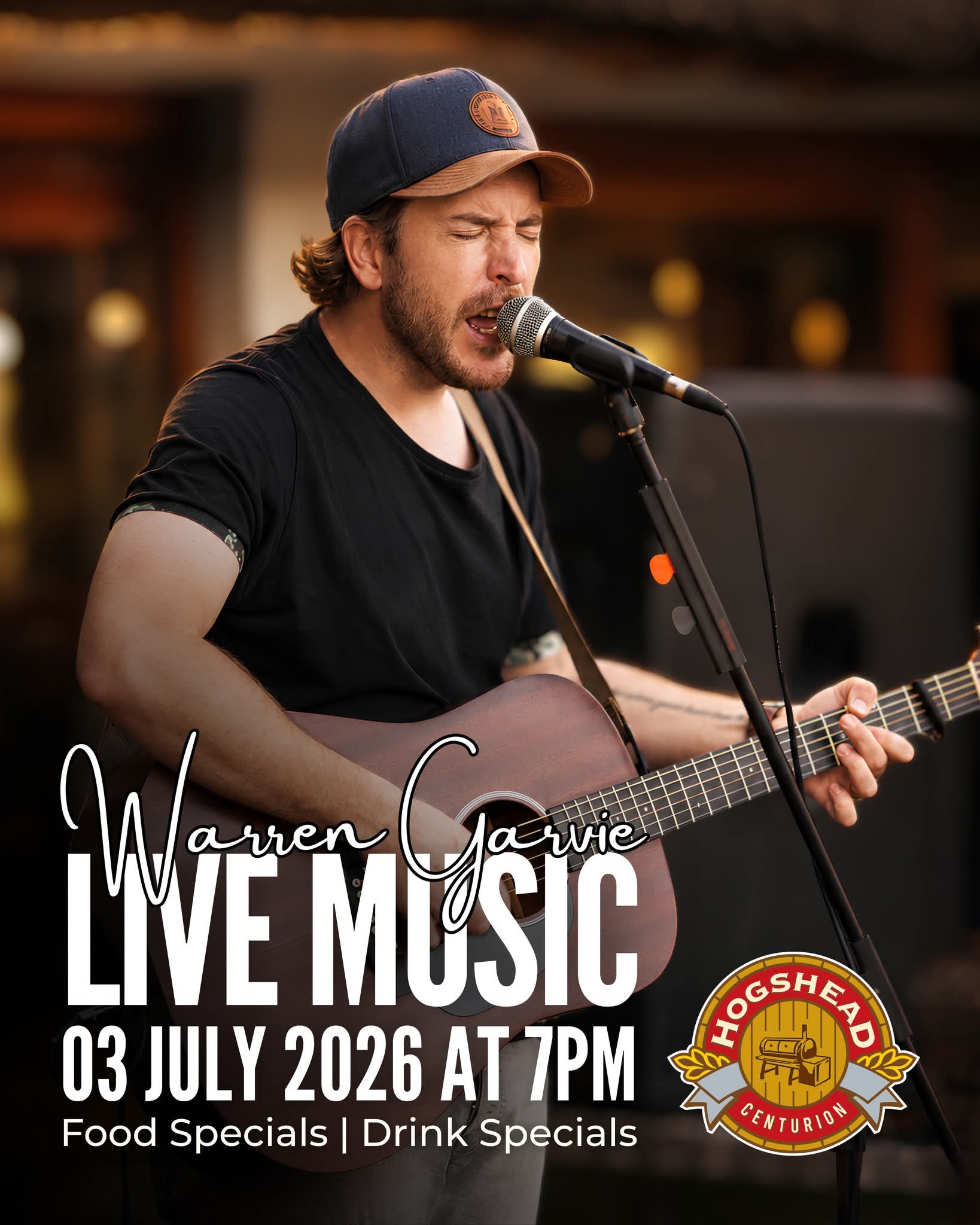 Warren Garvie @ Hogshead Centurion 3 Jul
