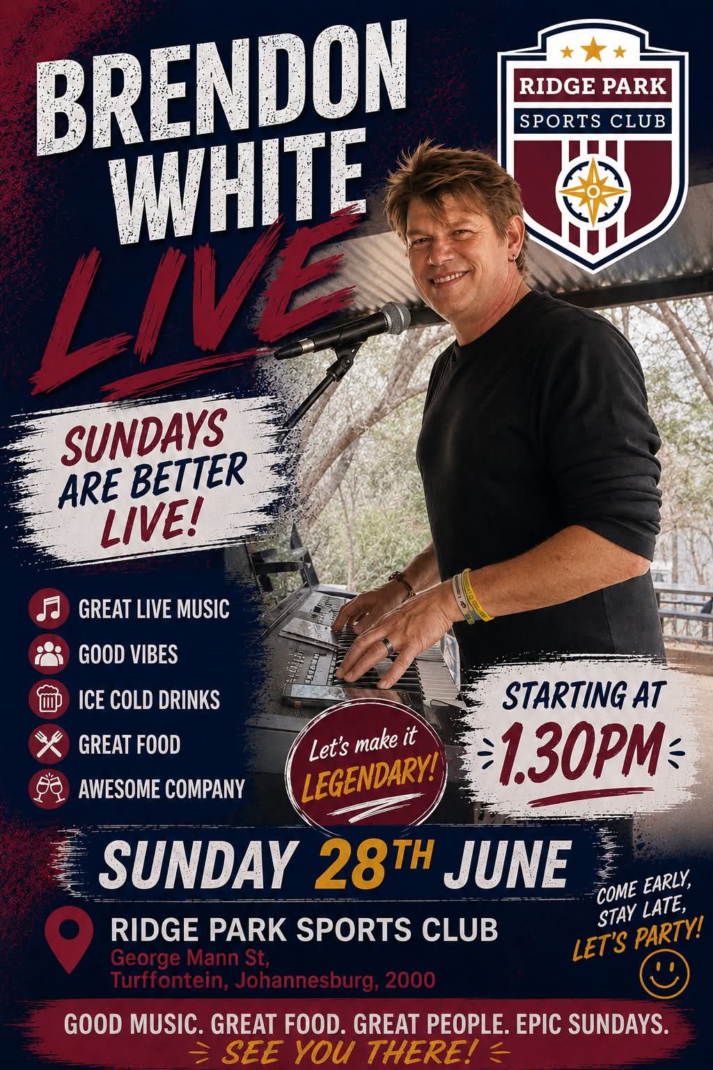 Brendon White @ Ridgepark Sports Club · Johannesburg South 28 Jun