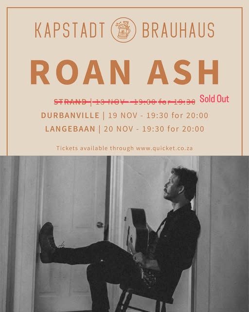 Roan Ash @ Kapstadt Brauhaus Langebaan 20 Nov - Image 1