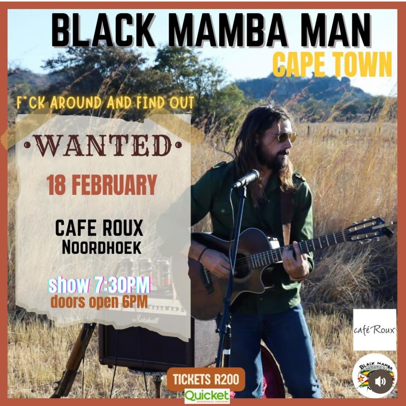 Black Mamba Man @ Cafe Roux 18 Feb - Image 1