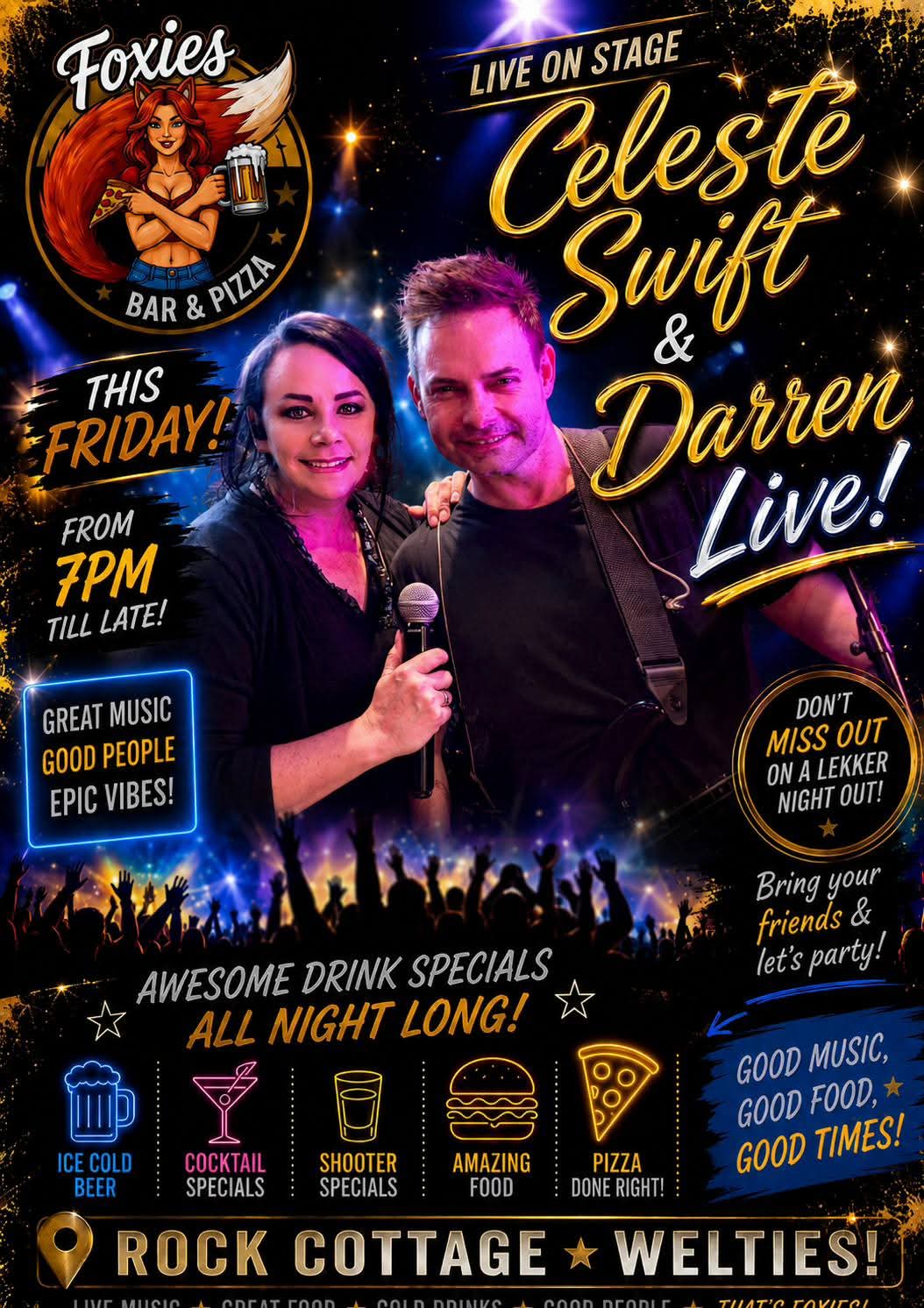 Celeste Swift & Darren @ Foxies 12 June