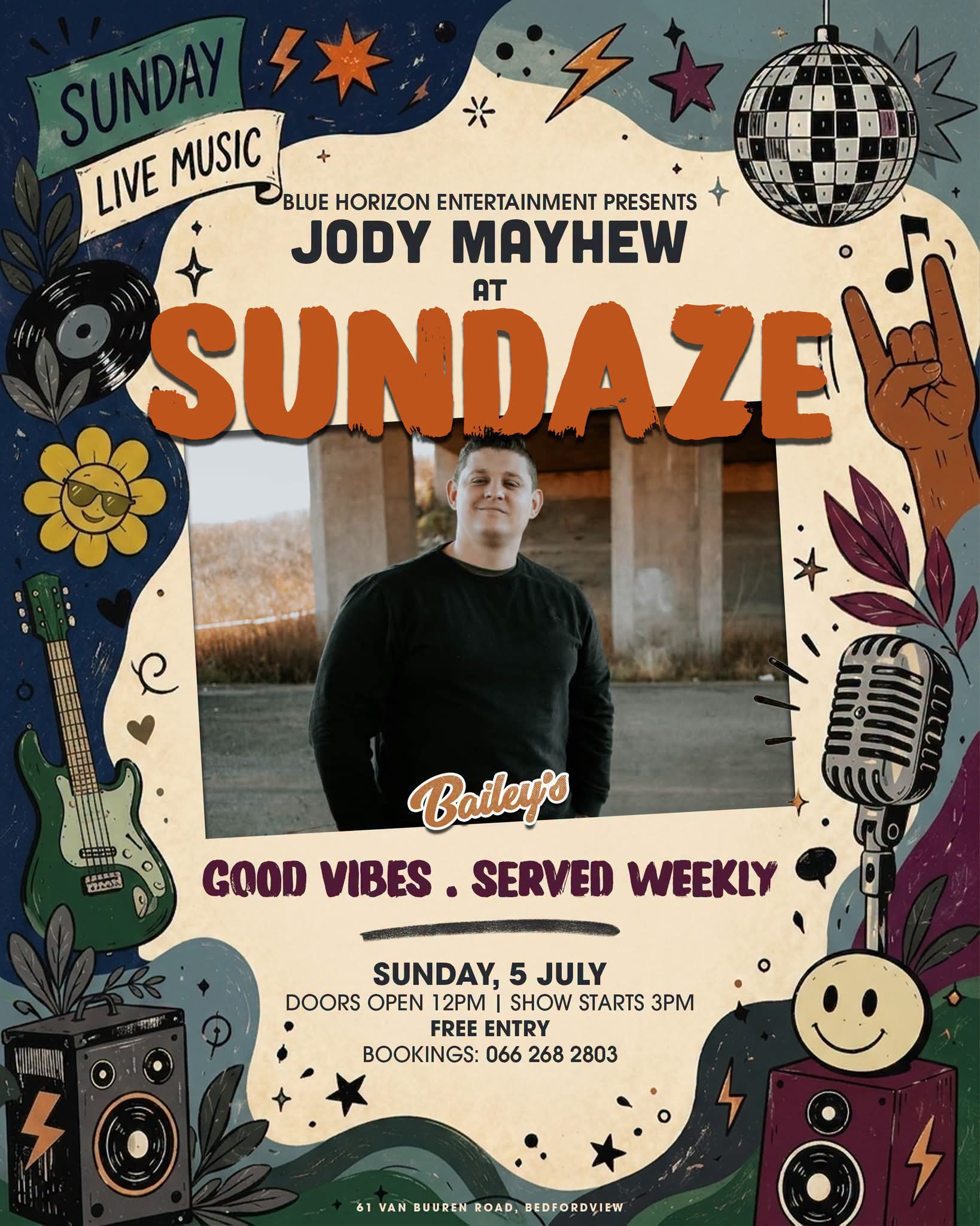 Jody Mayhew @ Bailey's Bedfordview · Johannesburg 5 Jul
