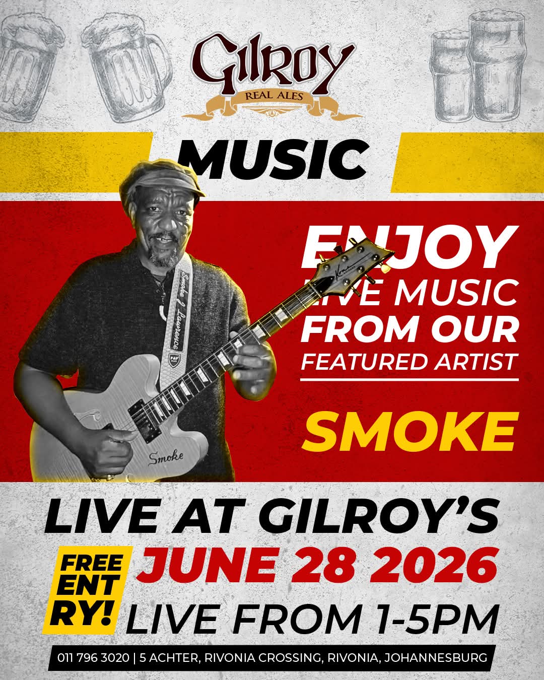 Smoke & Honey @ Gilroy's Brewery 28 Jun