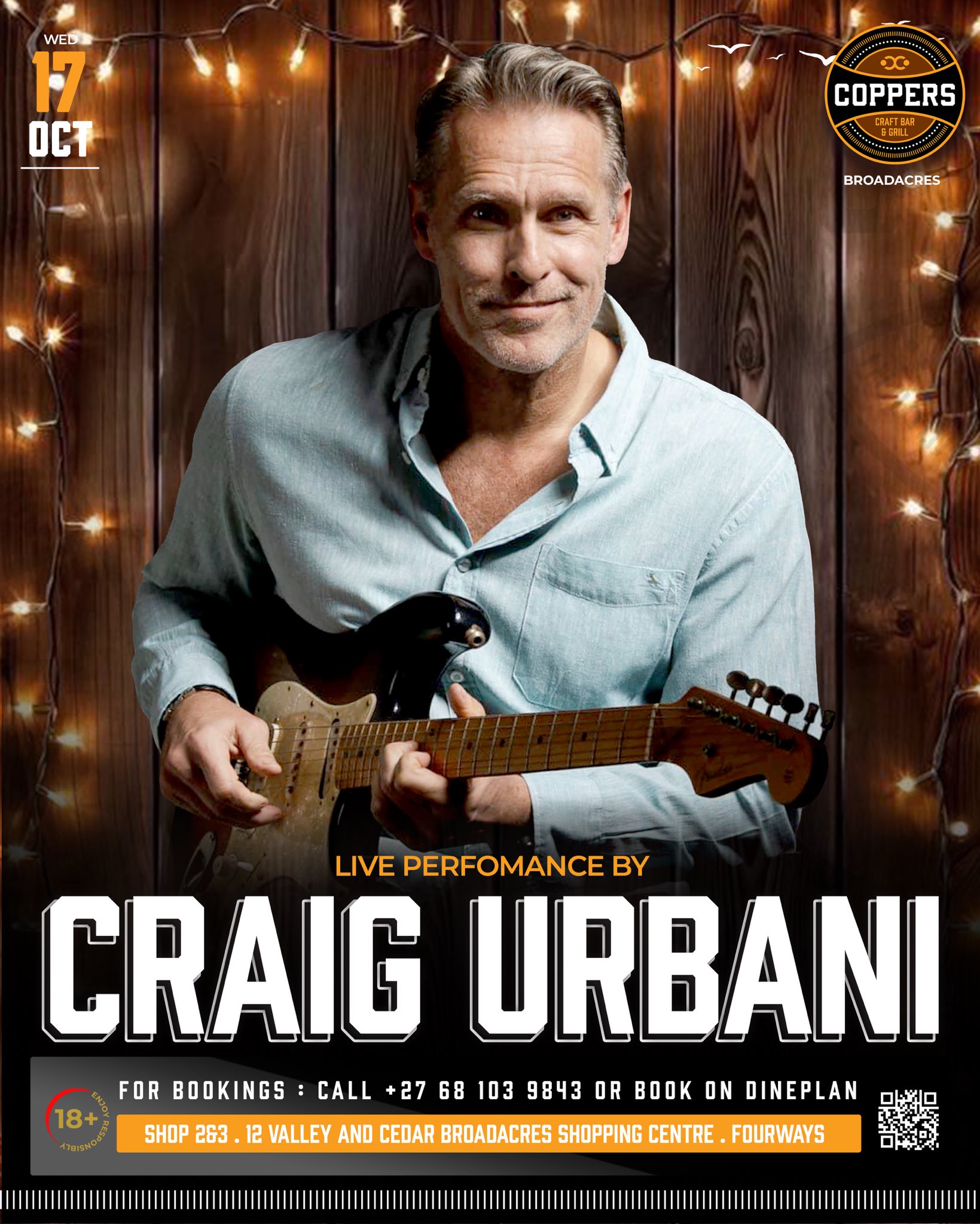 Craig Urbani @ Coppers 17 Oct