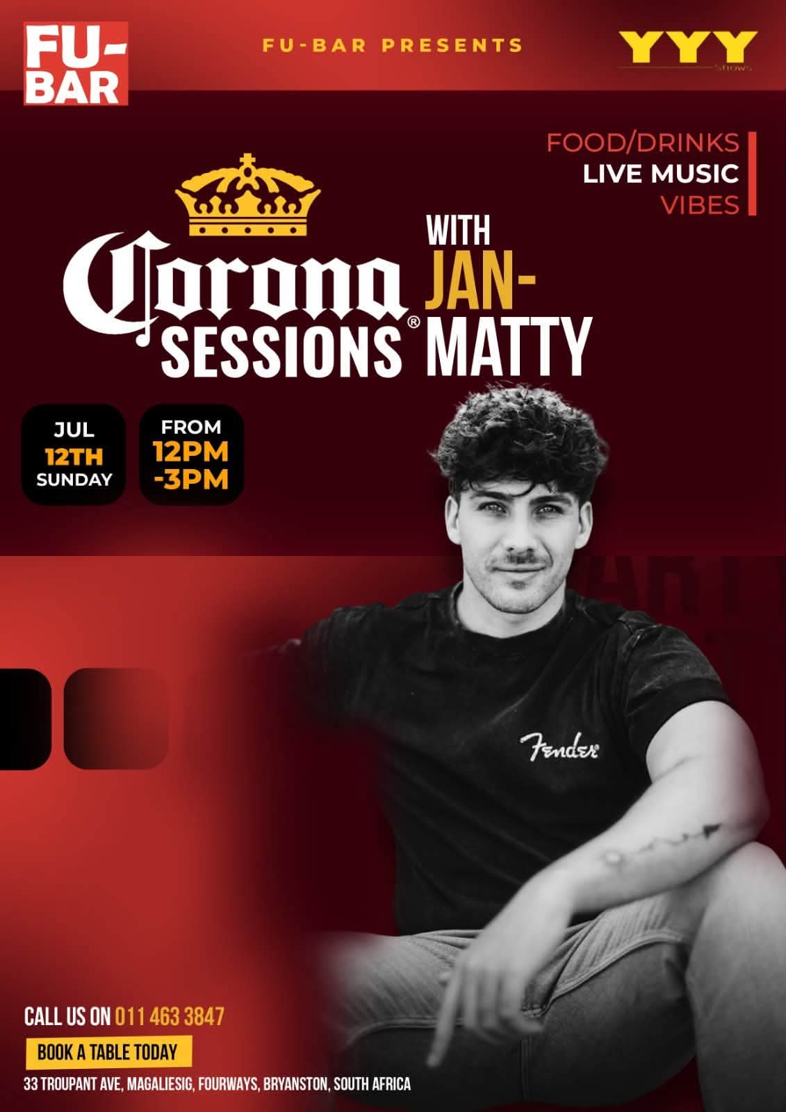Jan-Mattys @ Fu-Bar · Sandton 12 Jul