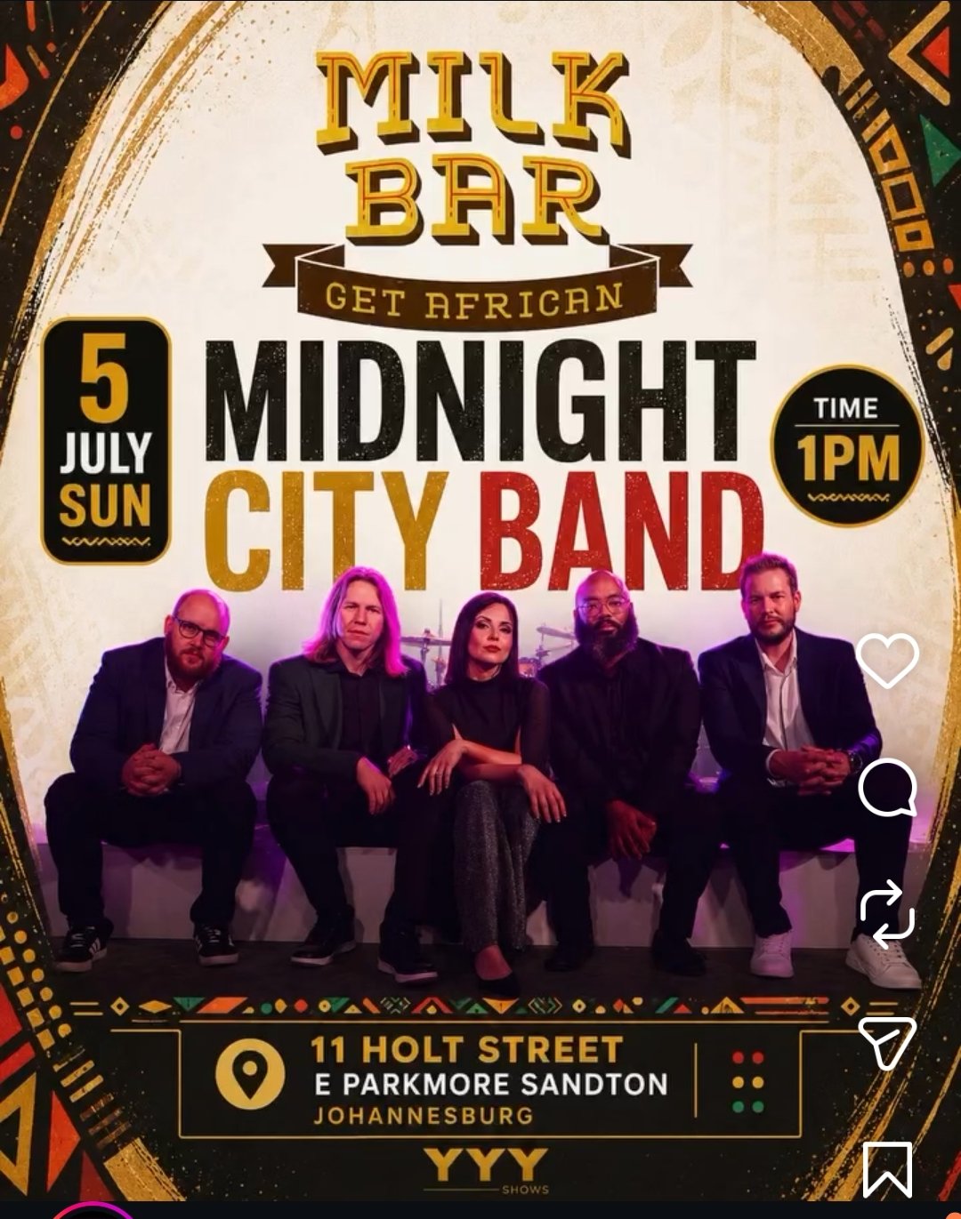 Midnight City @ Milk Bar, 11 Holt Street, E Parkmore Sandton, Johannesburg 5 Jul