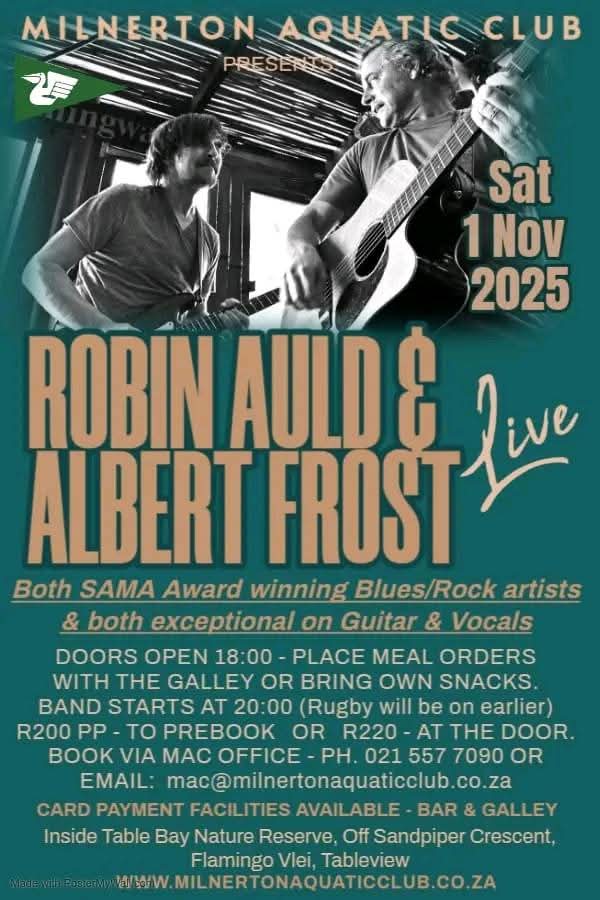 Robin Auld & Albert Frost @ Milnerton Aquatic Club 1 Nov