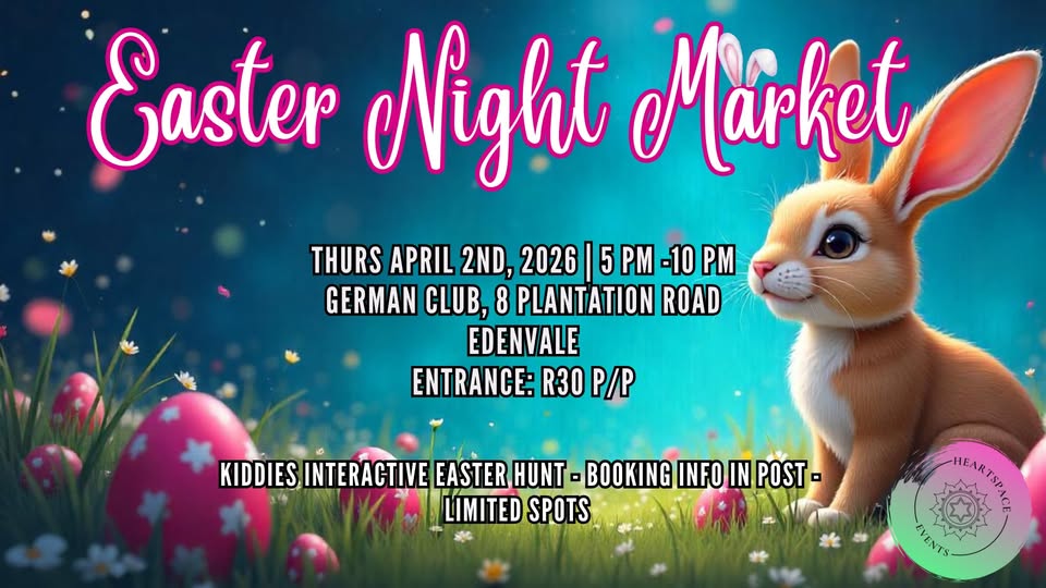 HeartSpace Easter Night Market! @ German Club Edenvale 2 Apr