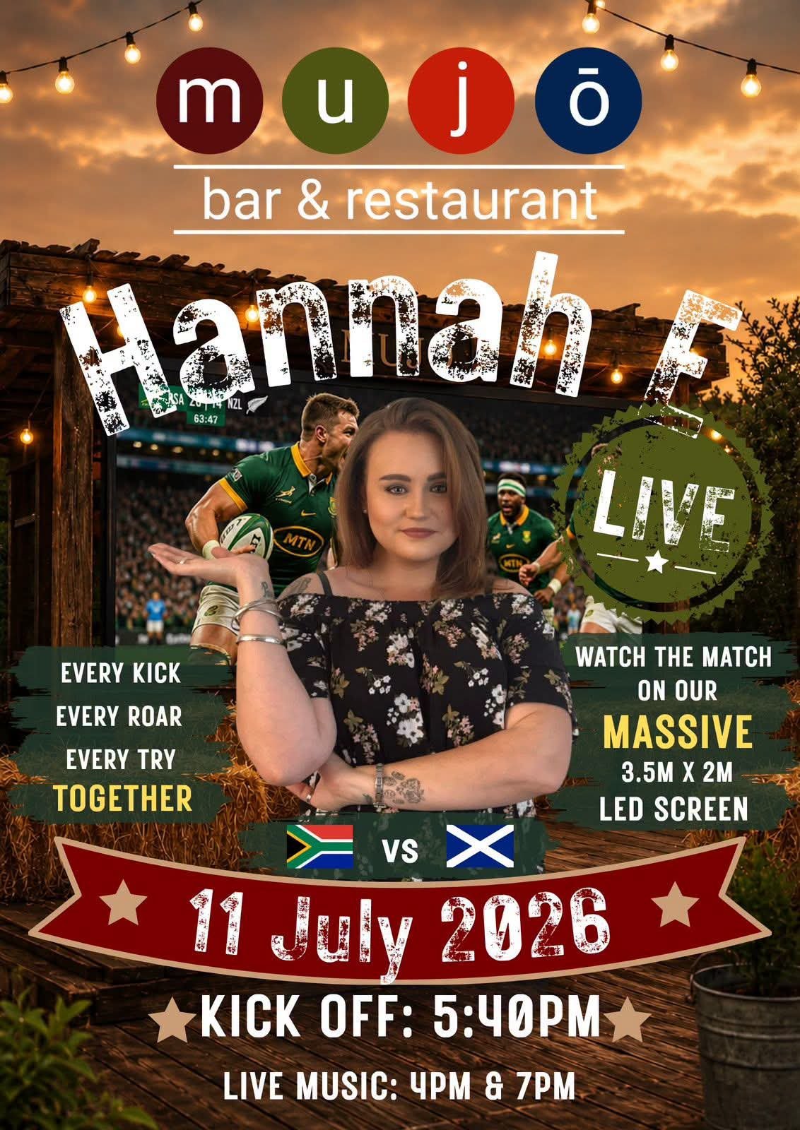 Hannah Ray @ Mujo Bar & Restaurant · George 11 Jul
