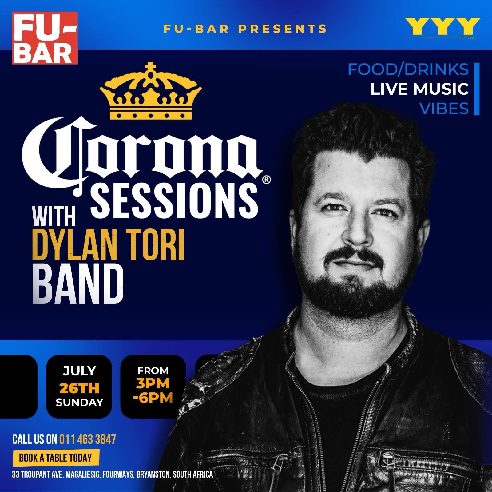 Dylan @ Fu-Bar · Sandton 26 Jul