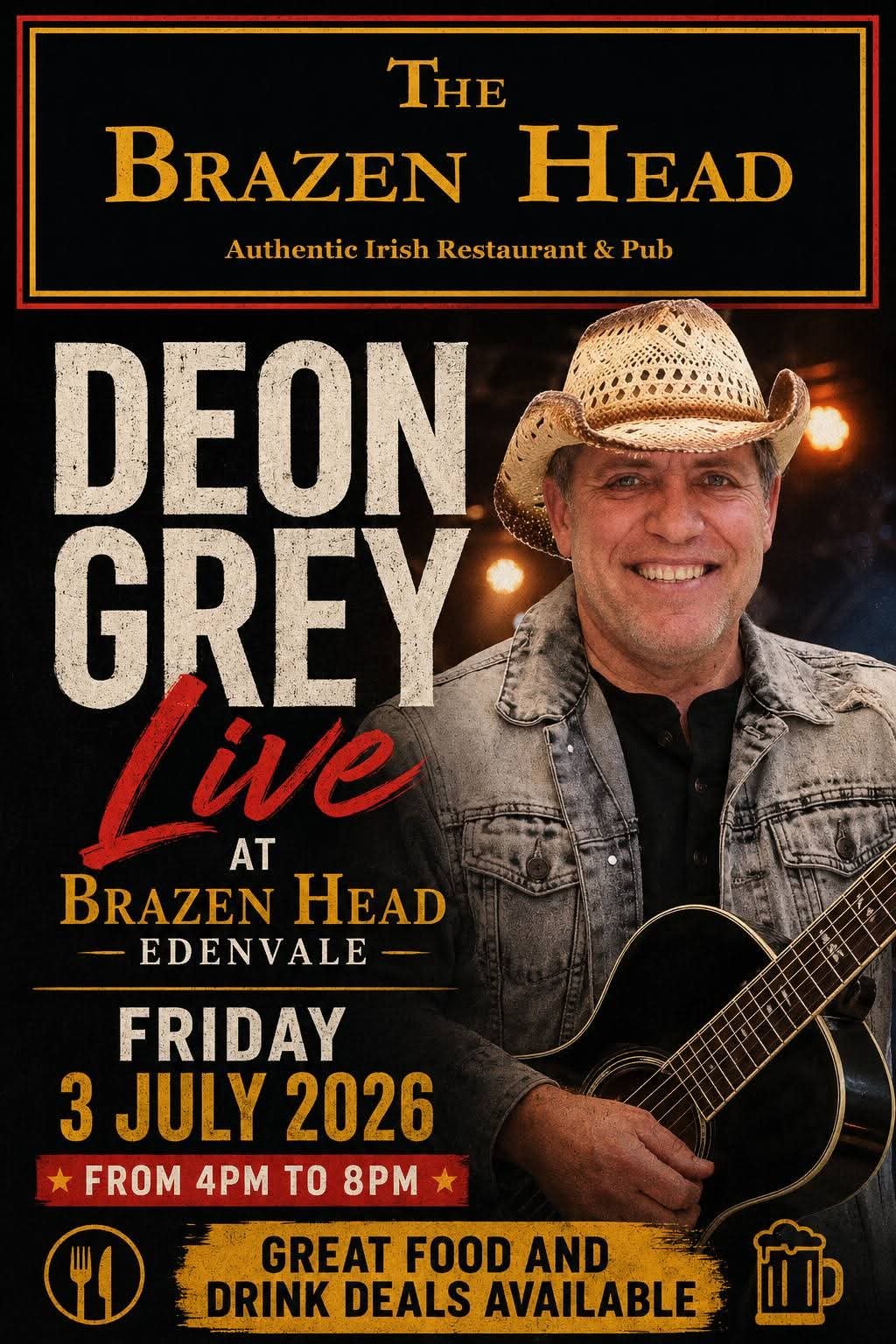 Deon Grey @ The Brazen Head, Edenvale 3 Jul