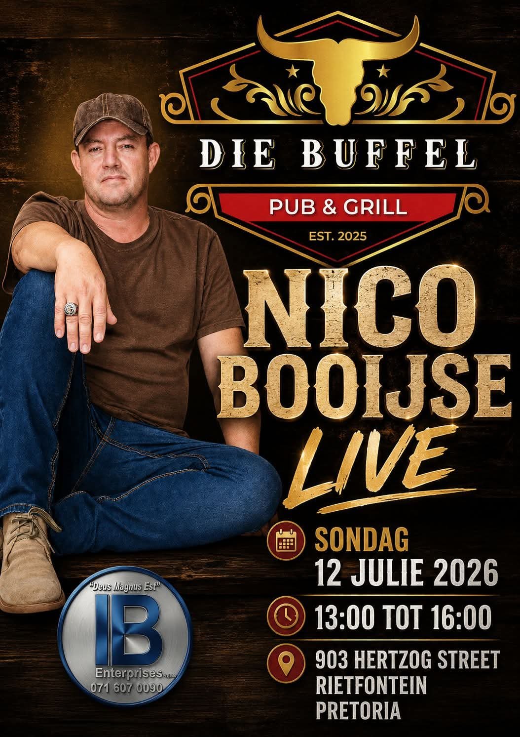 Nico Booijse @ Die Buffel Pub & Grill, Rietfontein 12 Jul