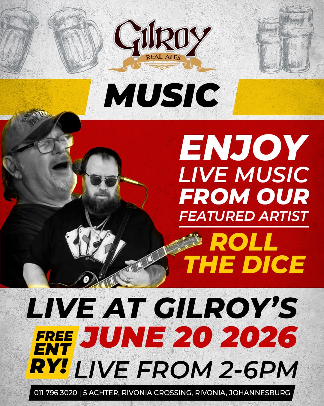 Roll the Dice @ Gilroy's Brewery 20 Jun