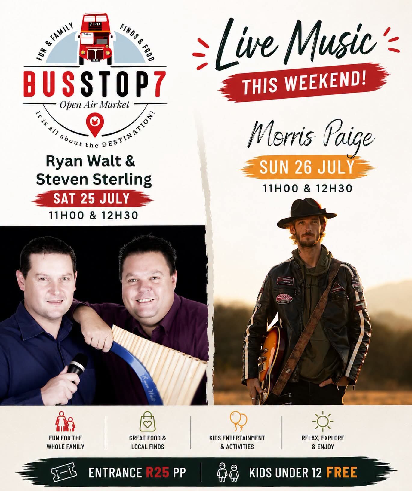 Ryan Walt & Steven Sterling @ Busstop7 Open air market 25 Jul