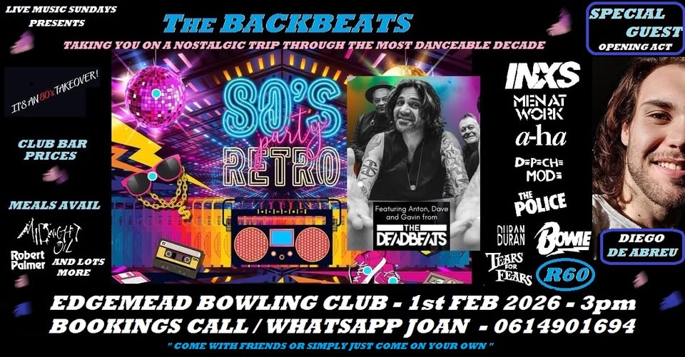 The Backbeats @ Edgemead Bowling Club 1 Feb