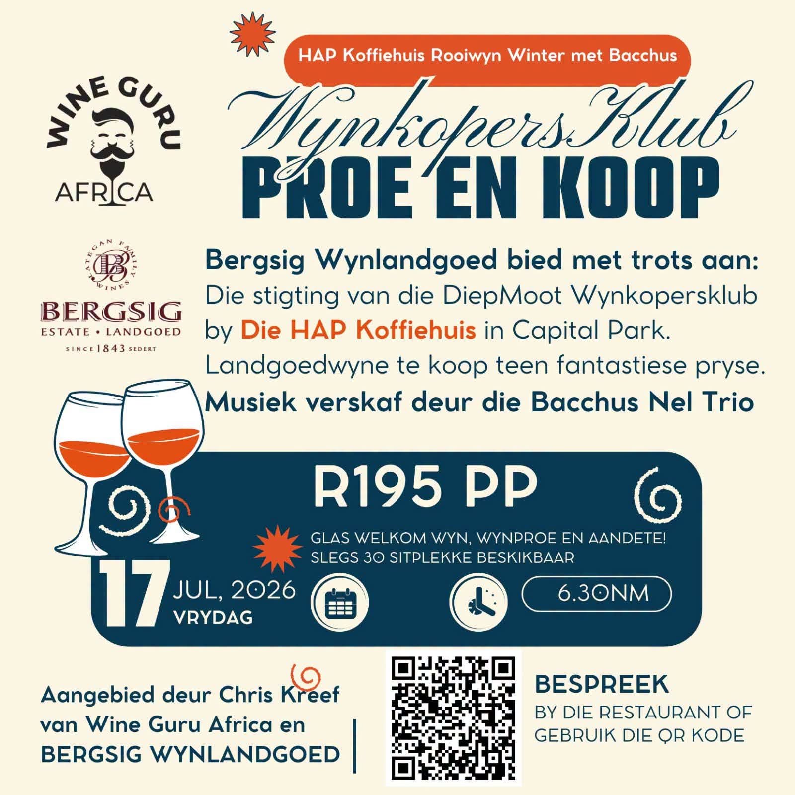 Bacchus Nel Trio @ Die HAP Koffiehuis 17 Jul