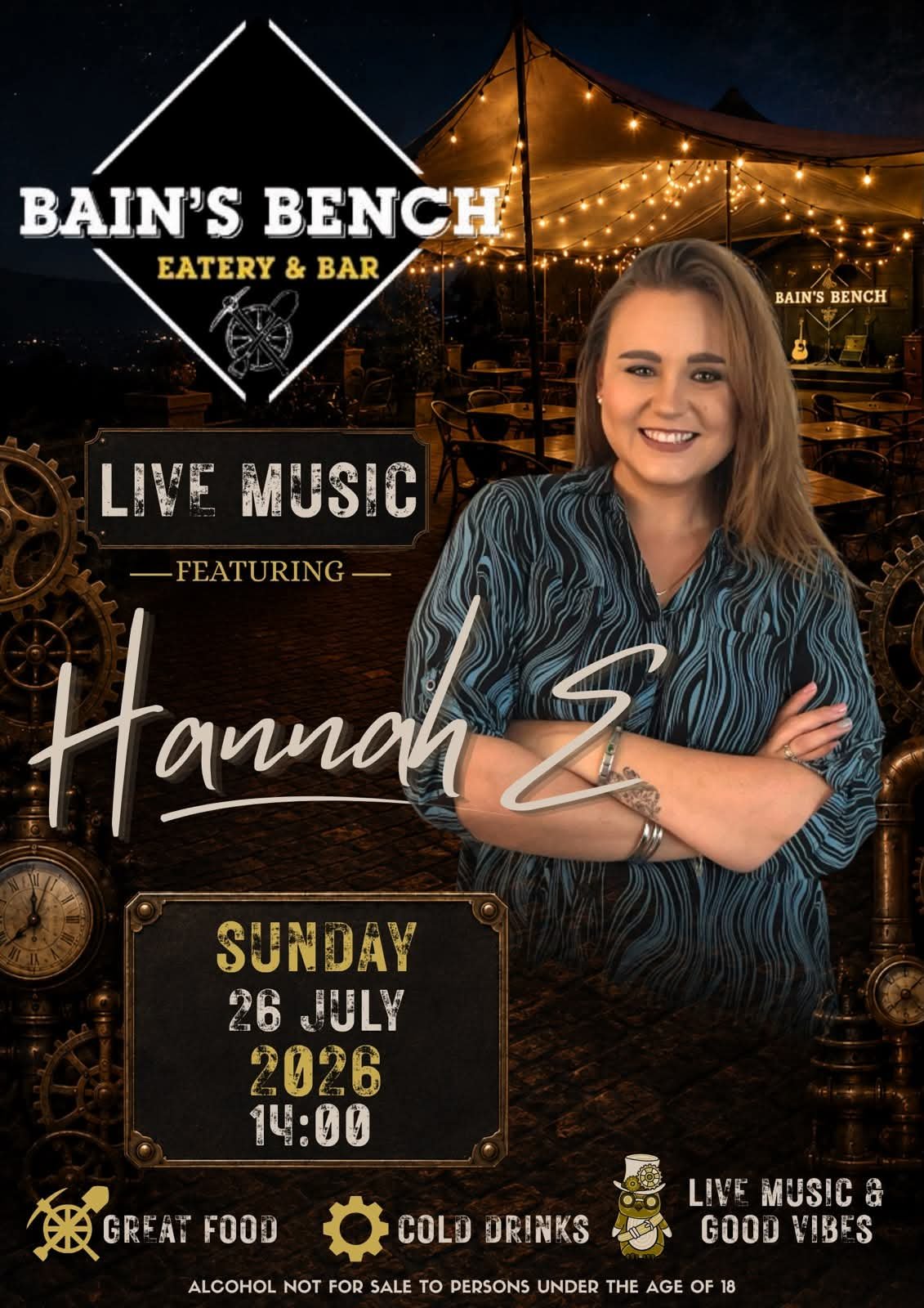 Hannah E @ Bain's Bench Eatery & Bar 26 Jul
