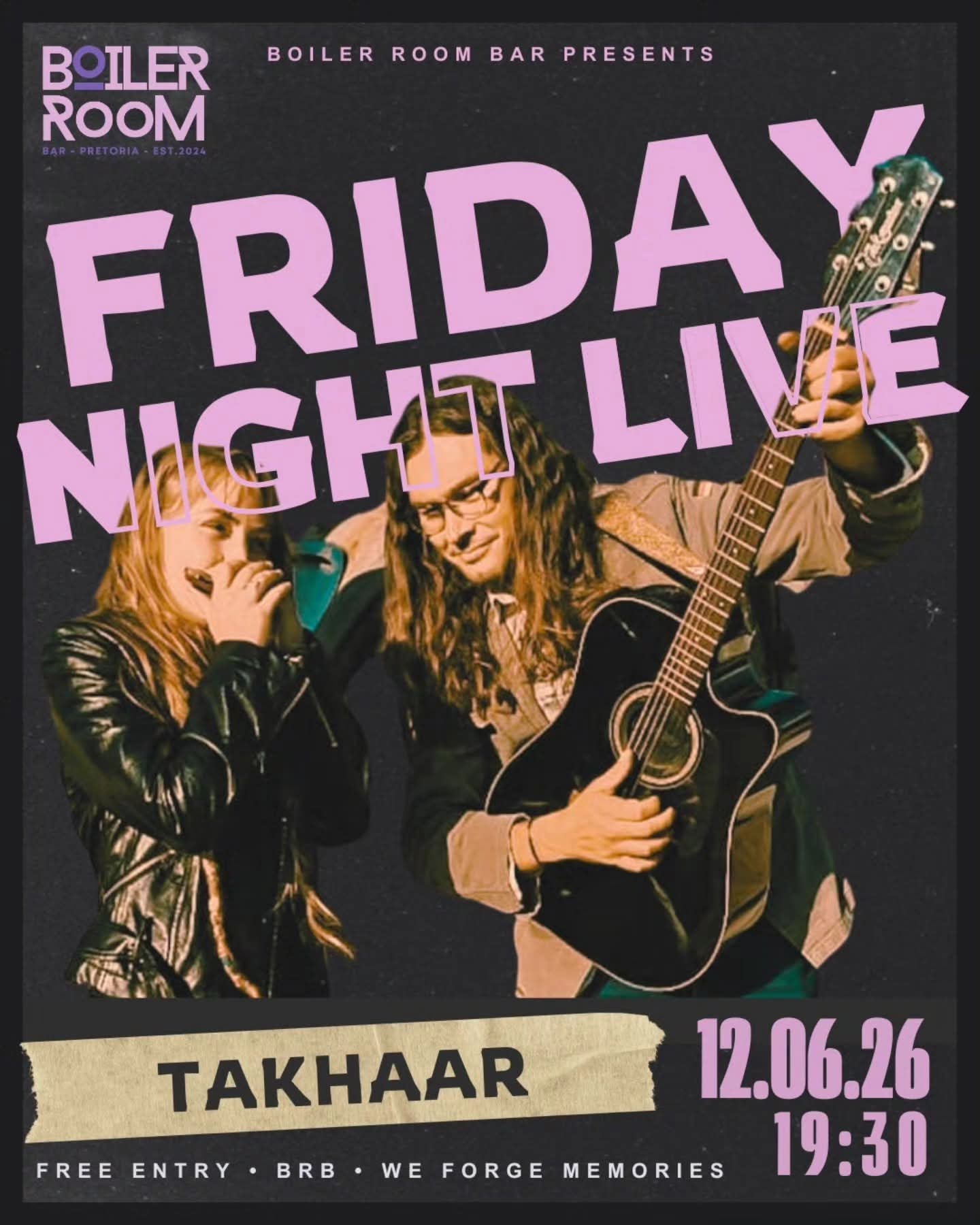 Friday Night Live: Takhaar @ Boiler Room 12 June