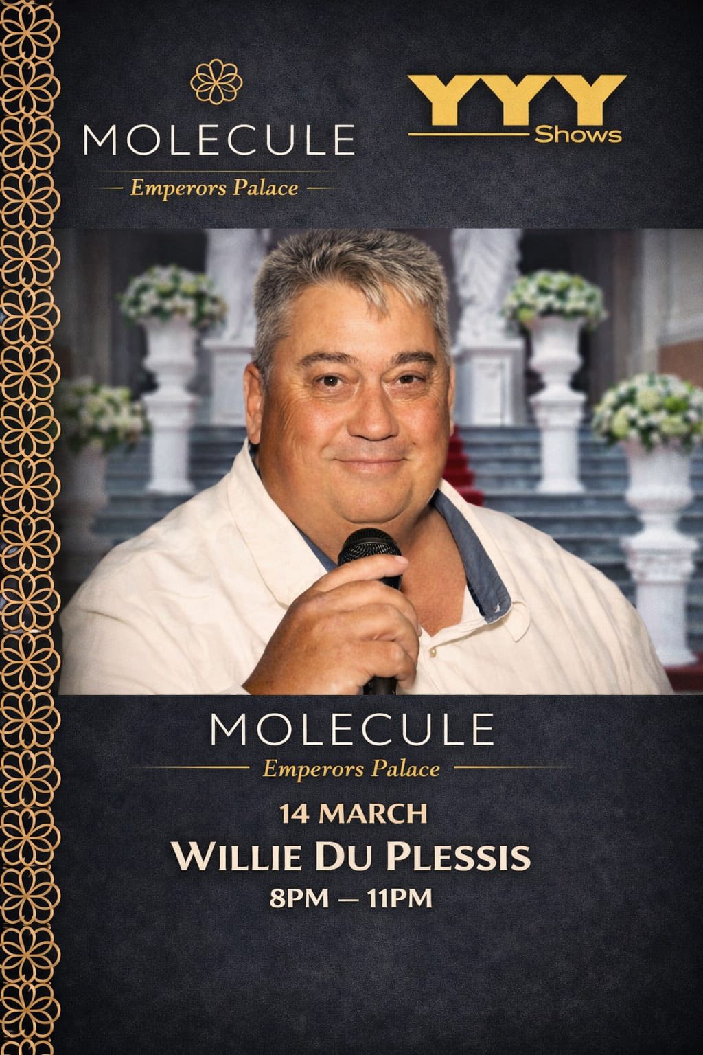 Willie Du Plessis @ Molecule Lounge 14 March 20:00
