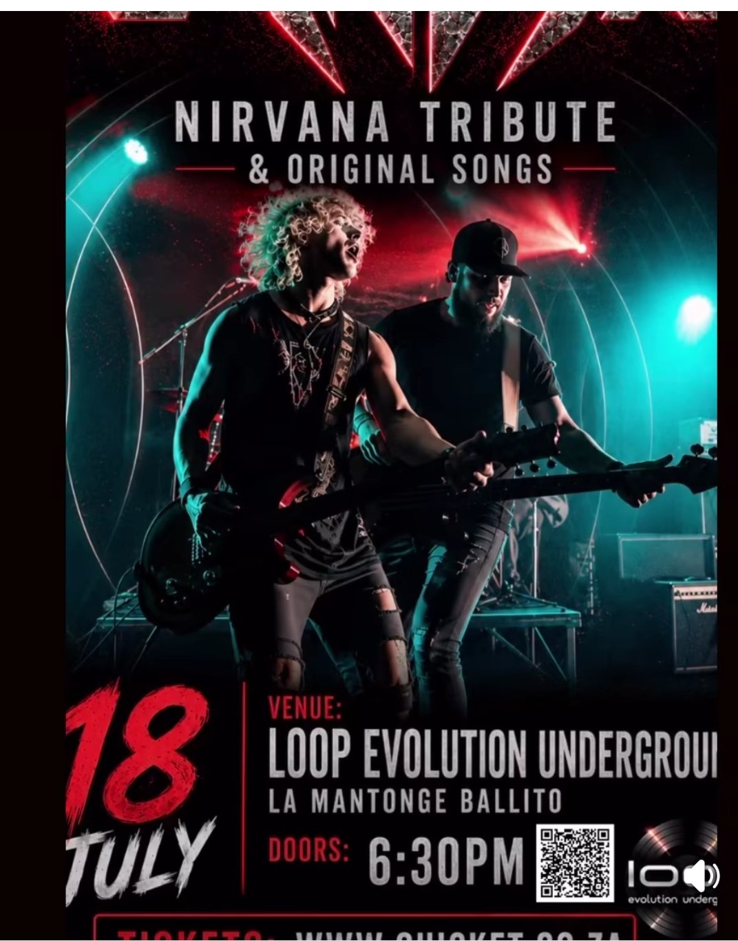 Nirvana Tribute @ Loop Evolution Underground, La Montonge Ballito 18 Jul