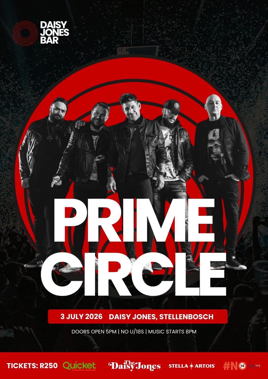 Prime Circle @ Daisy Jones, Stellenbosch 3 Jul