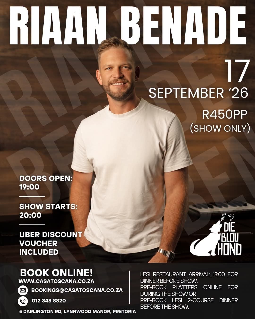 Riaan Benade @ Die Blou Hond 17 Sep