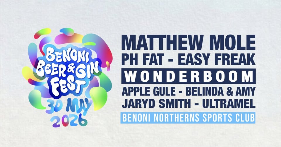 Benoni Beer & Gin Fest 30 May