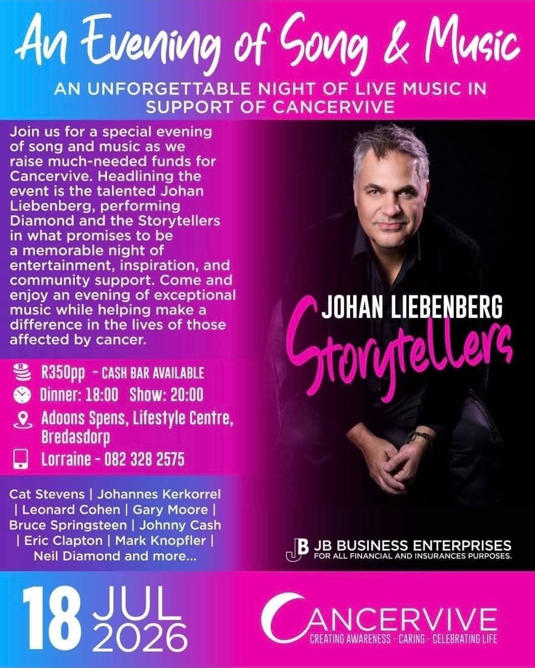 Johan Liebenberg @Adoons Spens, Lifestyle Centre, Bredasdorp 18 Jul