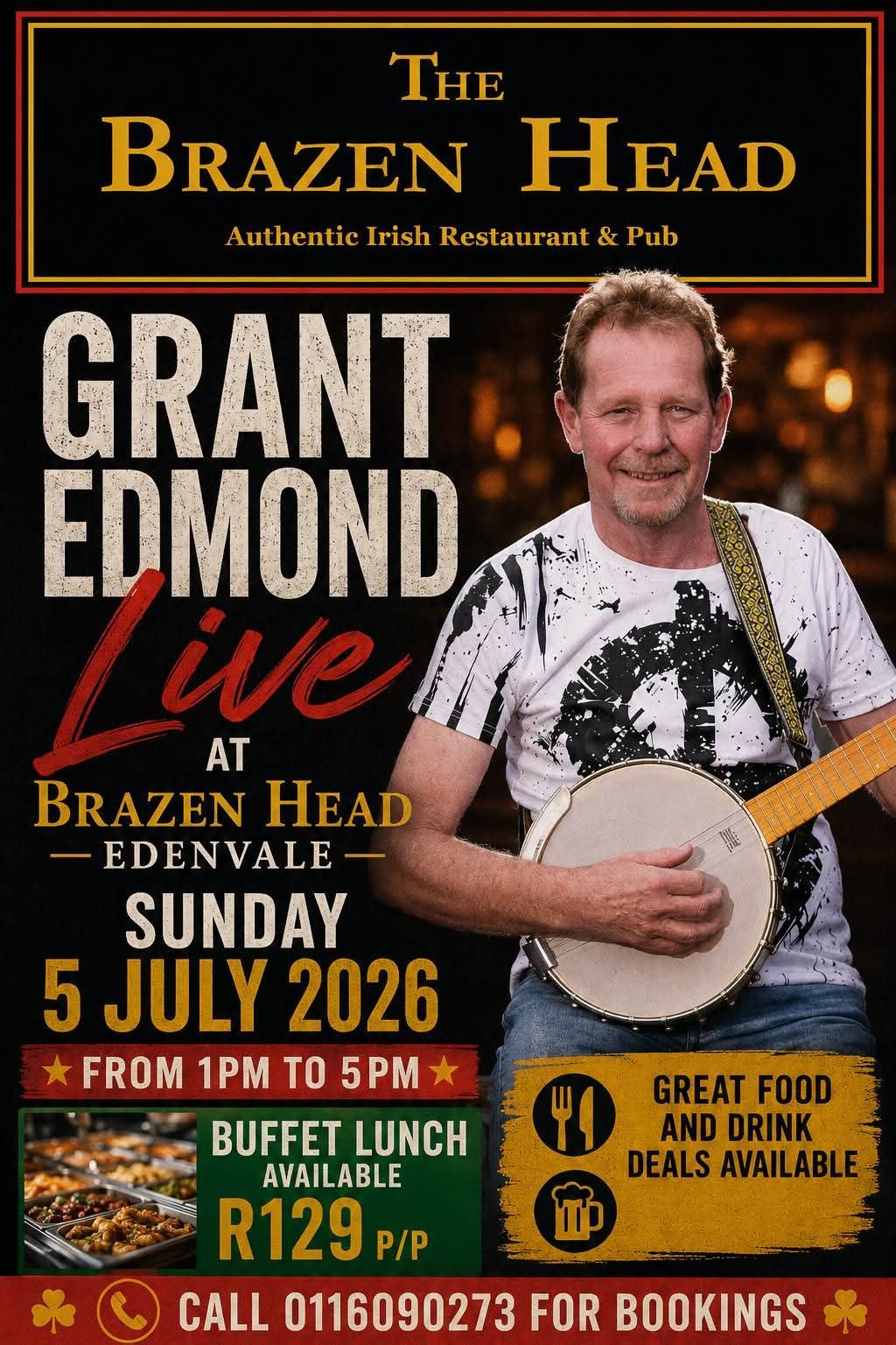Grant Edmond @ The Brazen Head, Edenvale 5 Jul