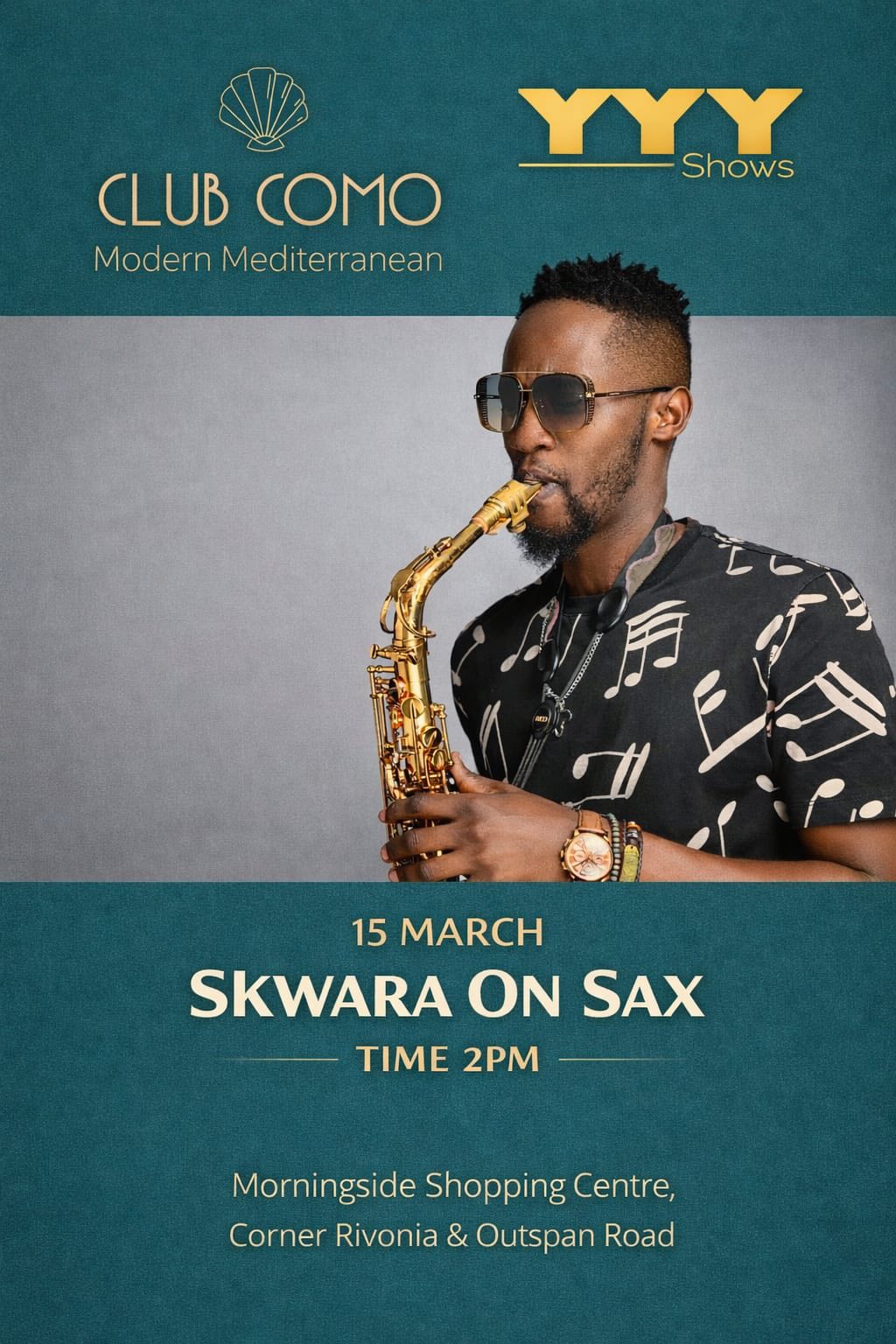 Skwara on Sax @ Club Como Linksfield 14 March 14:00