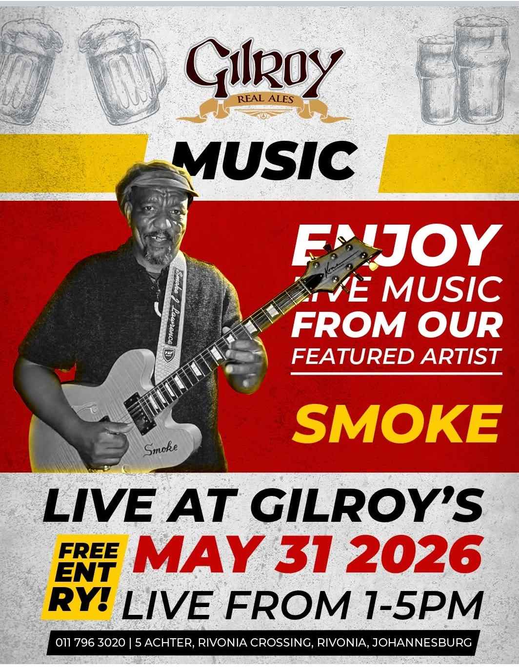 Smoke @ Gilroy's, 31-05-2026 13:00