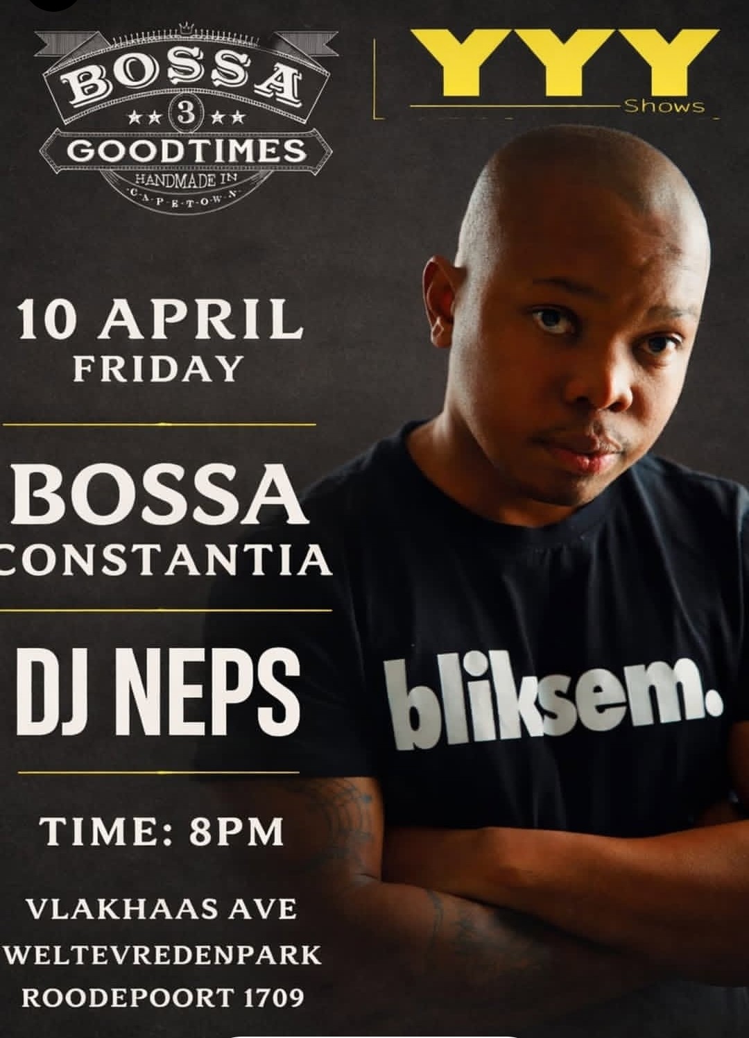 DJ Neps @ Bossa Roodepoort, 10-04-2026 20:00 - Image 1
