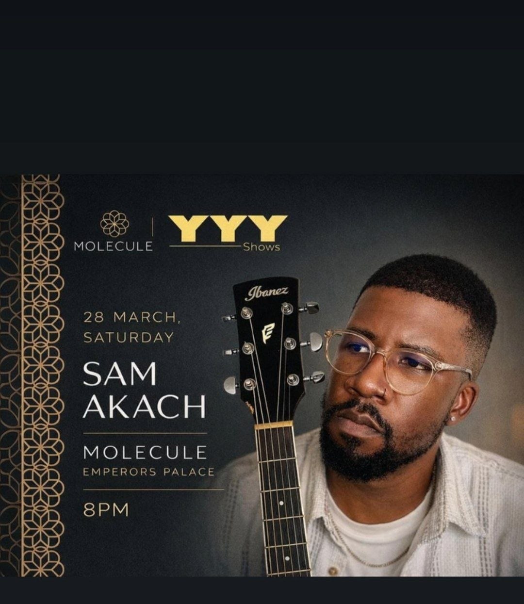 Sam Akach @ Molecule Cocktail Lounge, Emperors Palace, 28 March 2026 20:00