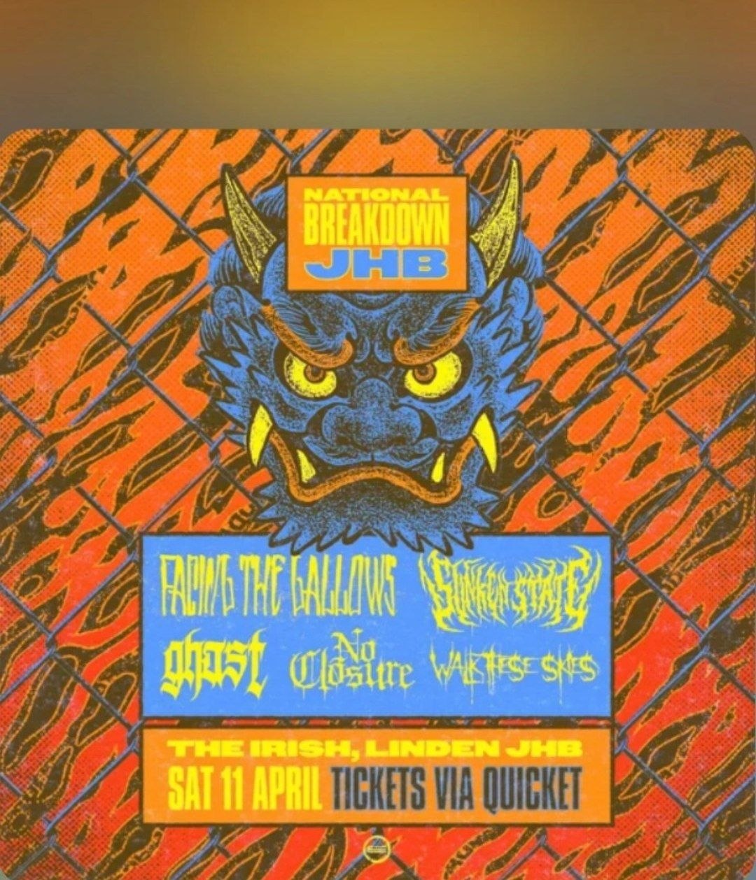 Facing The Gallows, Dungeon State, Ghost, No Closure, Walk These Skies @ Irish Club, 11 April 2026
