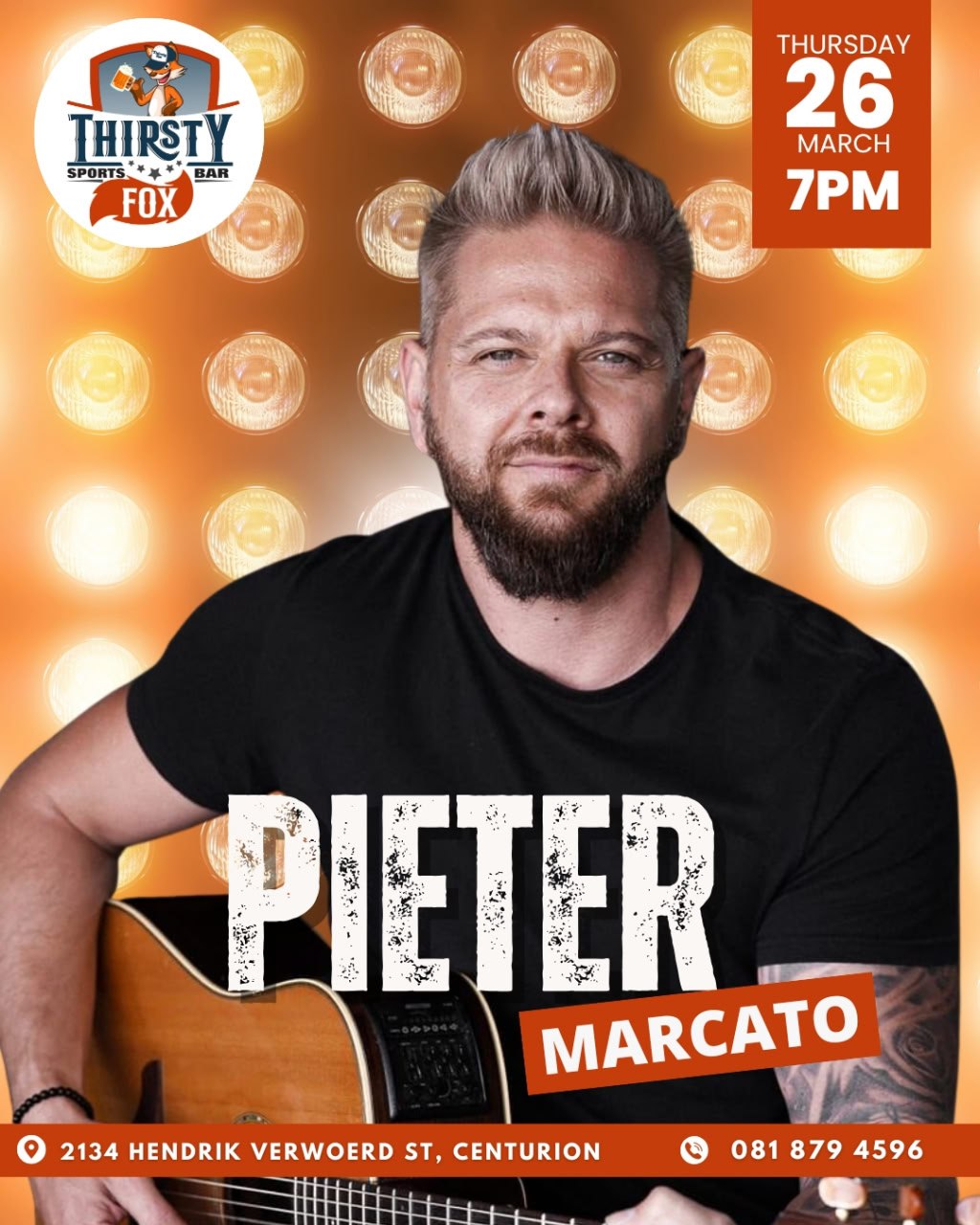 Pieter Marcato @ Thirsty Fox, 26 March 2026 19:00