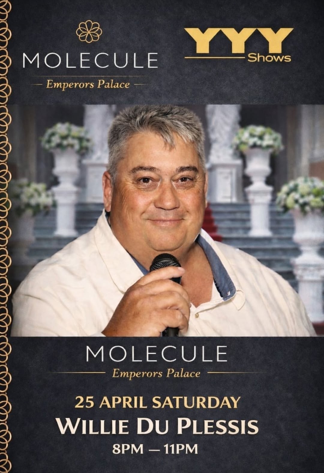 Willie Du Plessis @ Molecule at Emperors Palace, 25-04-2026 20:00 - Image 1